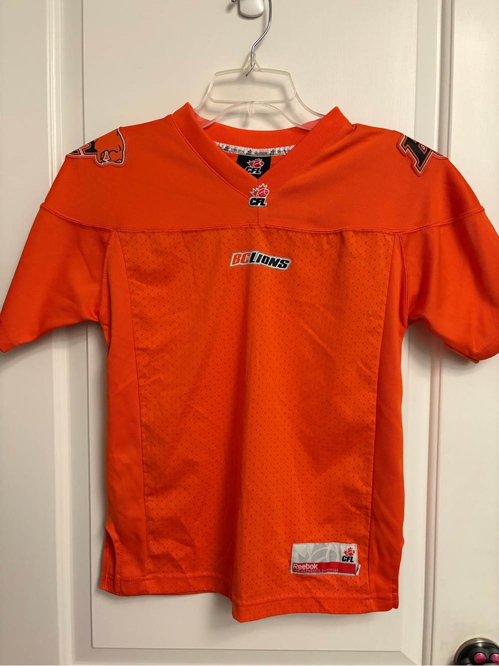 BC Lions Football CFL Reebok Premier Home Jersey Youth Medium 10/12 NEW